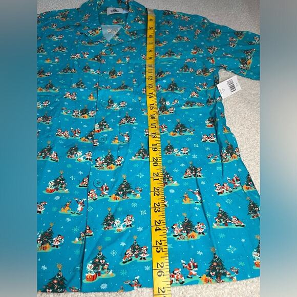 Disney Parks Christmas Holiday Santa Mickey Mouse and Friends Camp Shirt Size XS - Picture 5 of 6